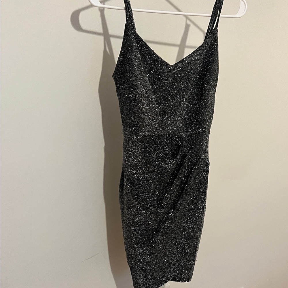 Iris Shimmering Black and Silver Dress